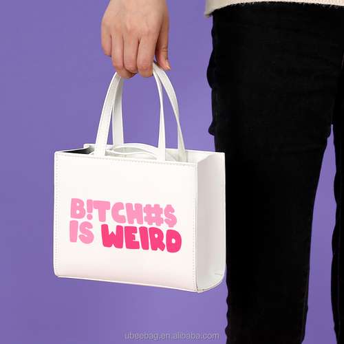 Designer  B!tch is weird Bags mini leather Handbags Tote letter print Hand Bags purses Luxury Handbags women