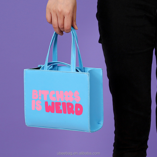 Designer  B!tch is weird Bags mini leather Handbags Tote letter print Hand Bags purses Luxury Handbags women