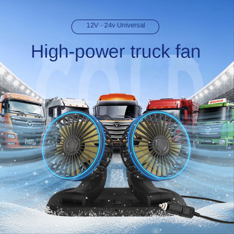 Hot selling High Airflow 360 Rotation Personal Cooling Car Mute Interior Accessories Dual Head Solar Fan For Car 