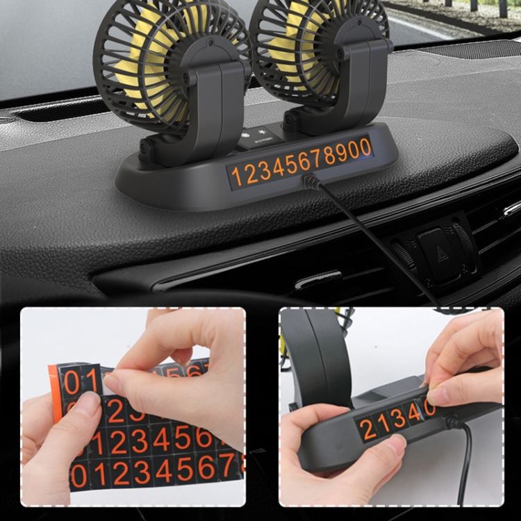 High Quality Car Fan Interior Accessories Radiator Folding 24V Car Fan Double-head Car Cooling Fans