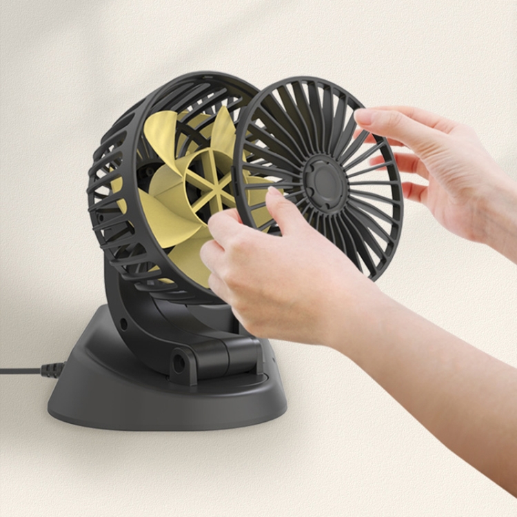 High Quality Car Fan Interior Accessories Radiator Folding 24V Car Fan Double-head Car Cooling Fans