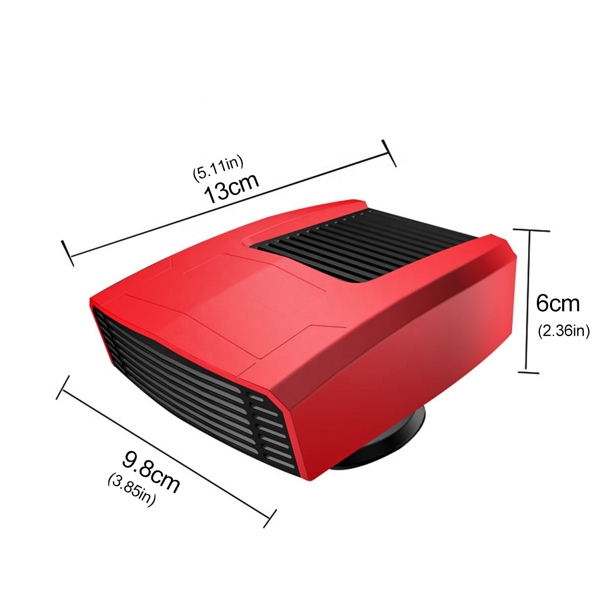 2 Gears Adjustment Car Quick 360 Rotating Portable 12V/24V 180W Car Air Heater Defrosting Defogging Cooling Fan
