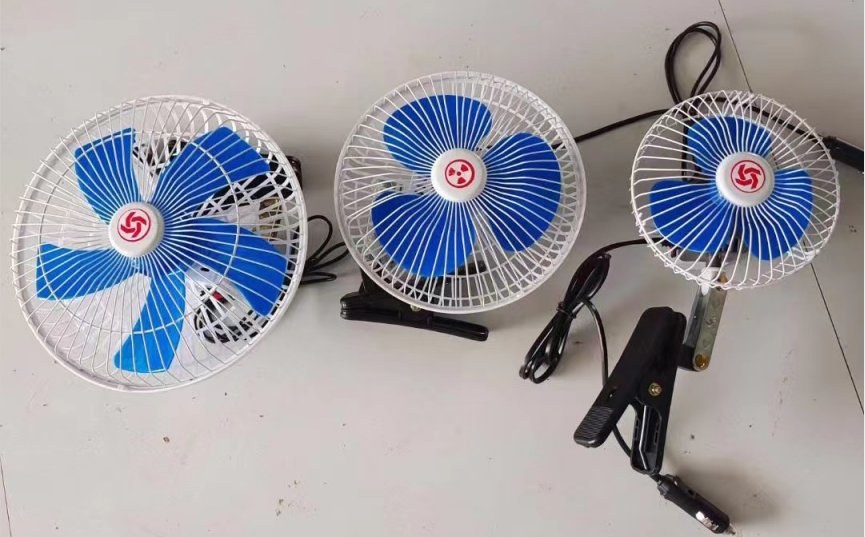 clolsed semi-closed car air conditioning fan automobile head desuperheater DC12 v mini car fan 8inch 10inch color 