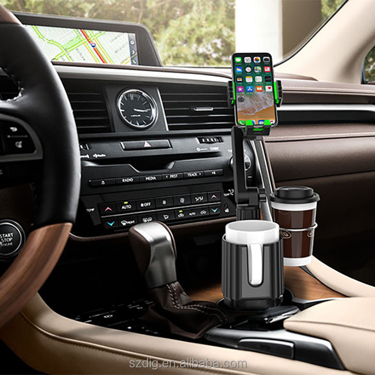 New Design Car Water Cup Phone Stand Holder All Purpose 2-In-1 Car Drink Bottle Cell Phone Mount Cup Mobile Holder Adapt