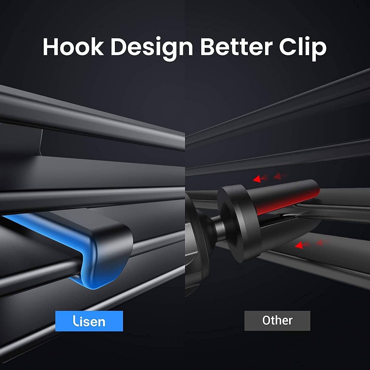 Lisen Car Holder in Car Air Vent Clip Mount No Magnetic Mobile Phone Holder Cell Stand Car Phone Holder