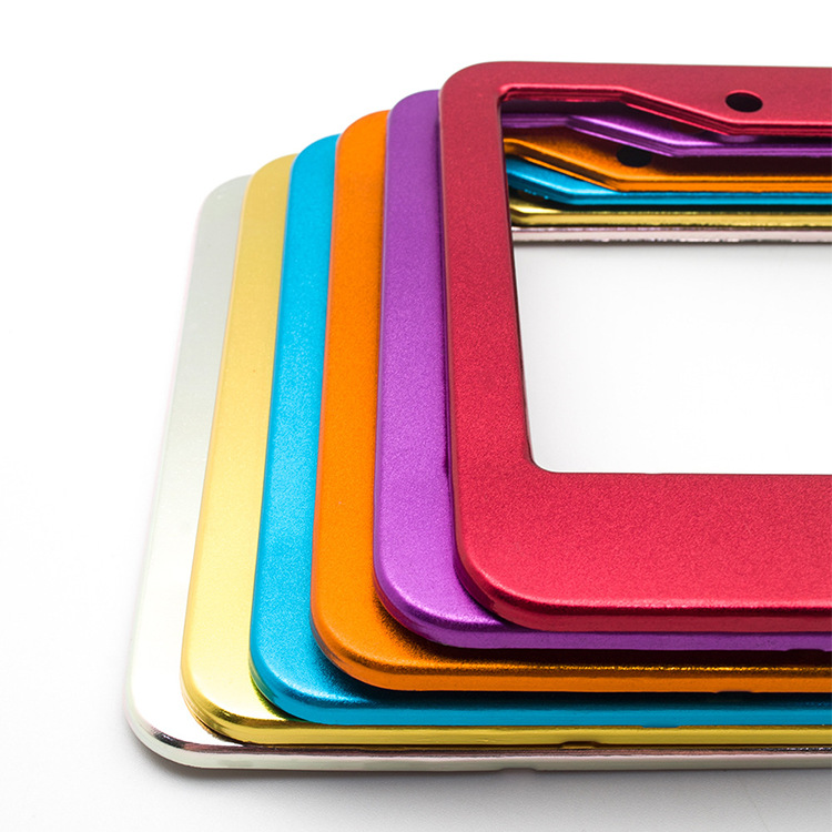 Zinc alloy car license plate frame stainless steel aluminum blank metal  