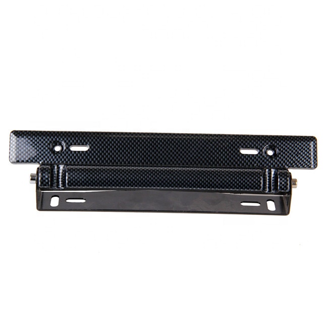 Universal Adjustable Carbon Fiber Number Car Racing License Plate Frame