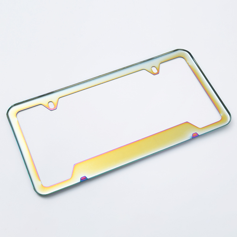 Various materials License Plate Frame  Car Number Plate Frame Roasted Blue License Plate Frames