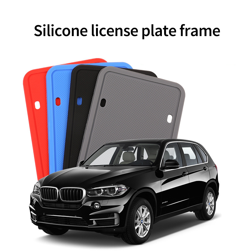  2Pcs Usa Canada Silicone Car License Plate Frame Car Number Plate Frame Protective License Plate Covers Frame