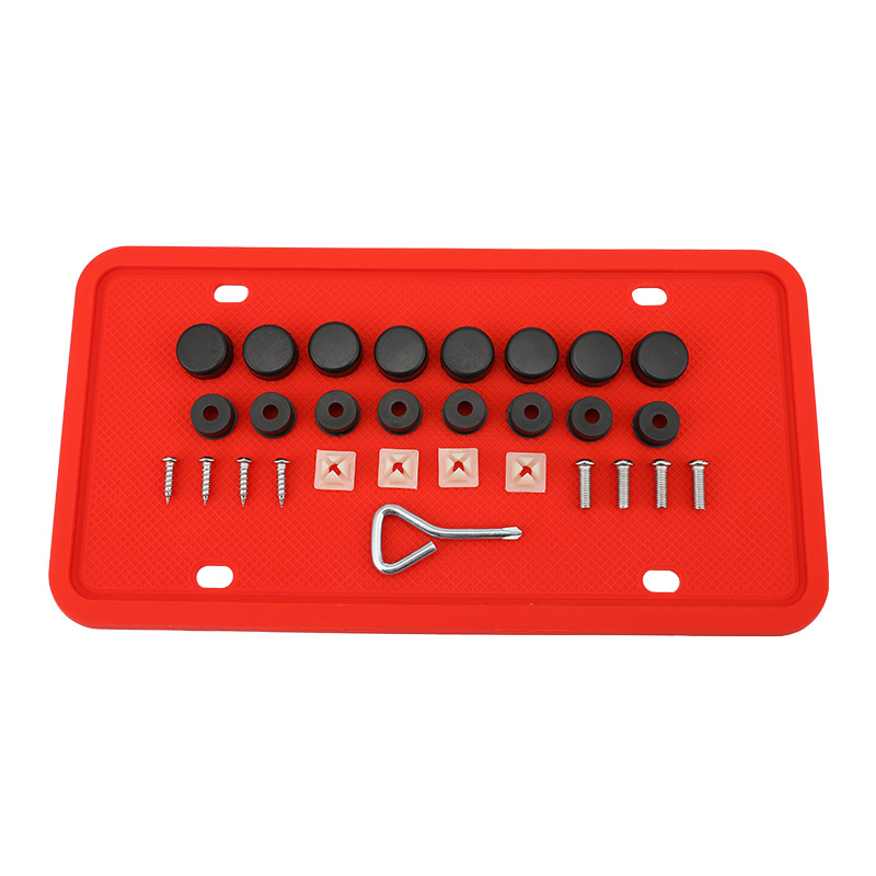  2Pcs Usa Canada Silicone Car License Plate Frame Car Number Plate Frame Protective License Plate Covers Frame