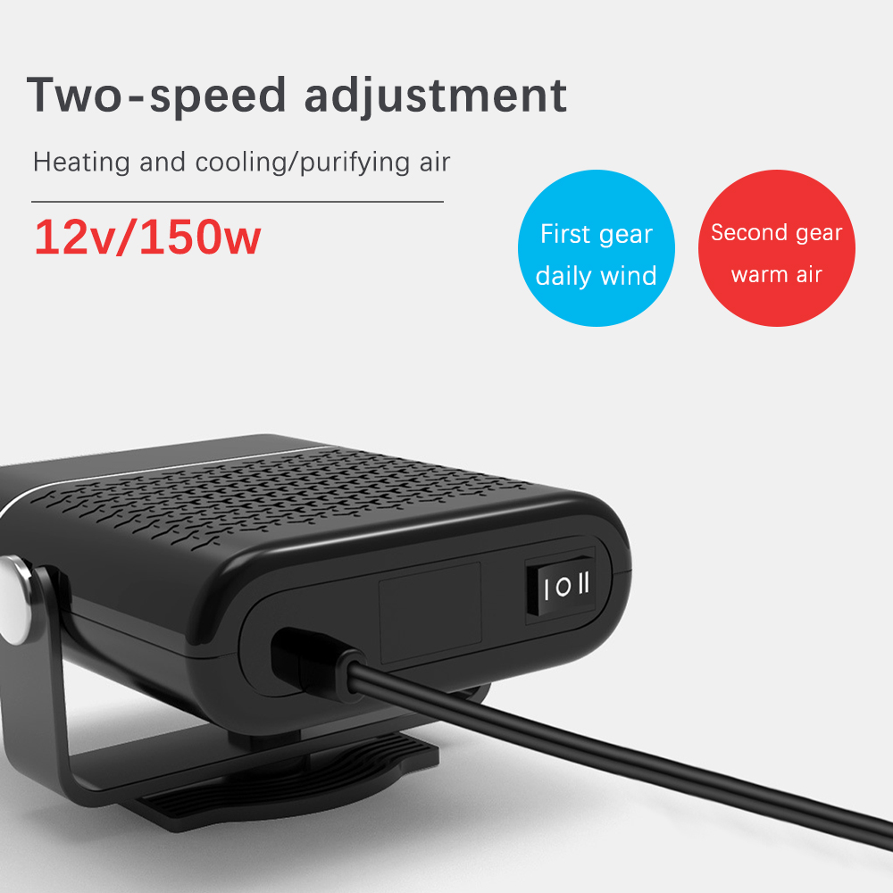 Camecho Car Fan Heater 12V 24V Auto Heater Windshield Defroster Mini Car Portable Air Condition Universal