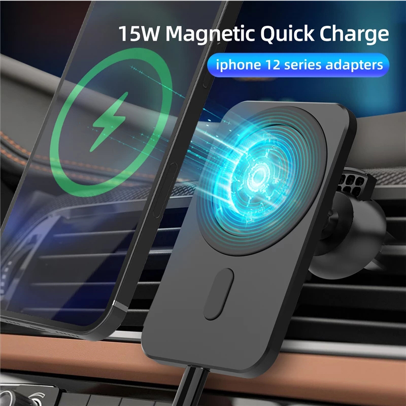 2020 New Arrival 15W Magnetic Wireless Fast Charging Air Vent Car Stand Holder Mount Holder for iPhone 12 Pro Max Magsaf