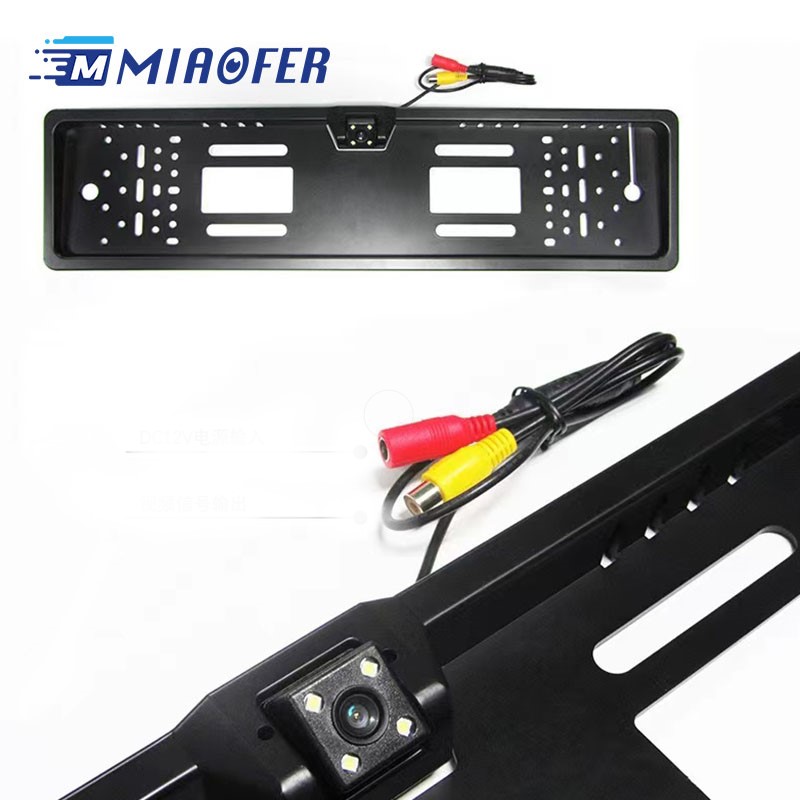 direct European license plate frame 4 8 12LED light camera car rear view license plate frame HD reversing camera