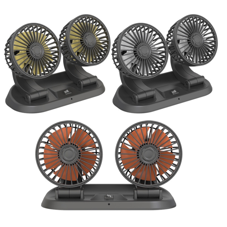 High Quality Car Fan Interior Accessories Radiator Folding 24V Car Fan Double-head Car Cooling Fans