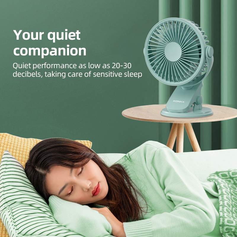 New wireless portable 720 Oscillating Clip fan Car home office use Electric Rechargeable Fan 800mah With Strong Wind