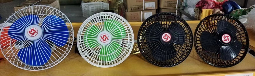 clolsed semi-closed car air conditioning fan automobile head desuperheater DC12 v mini car fan 8inch 10inch color 