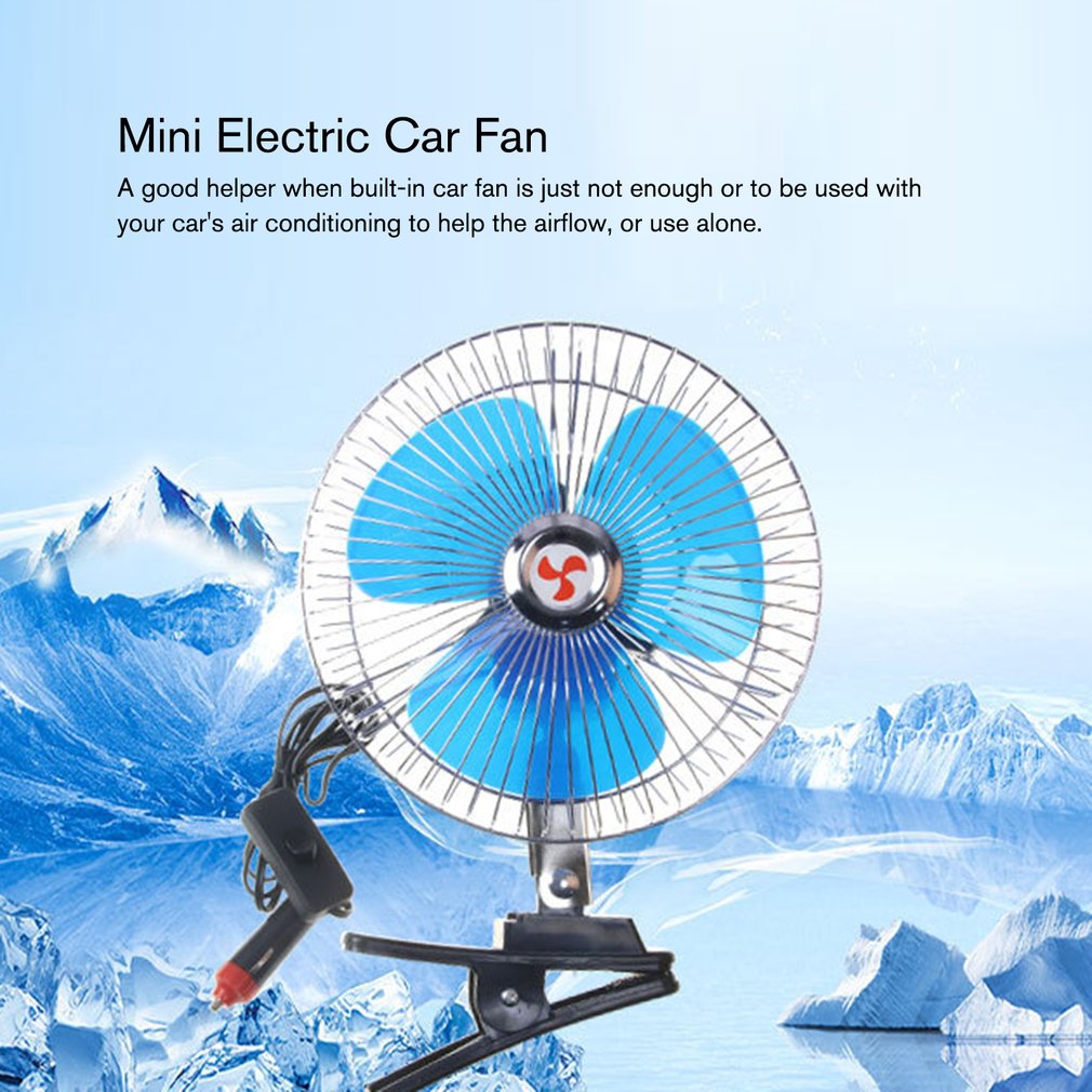 clolsed semi-closed car air conditioning fan automobile head desuperheater DC12 v mini car fan 8inch 10inch color 