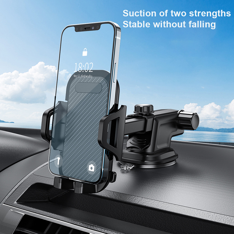 360 Degree rotatable and retractable long arms Strong Suction flexible car phone holder dashboard mount for IPhone car h