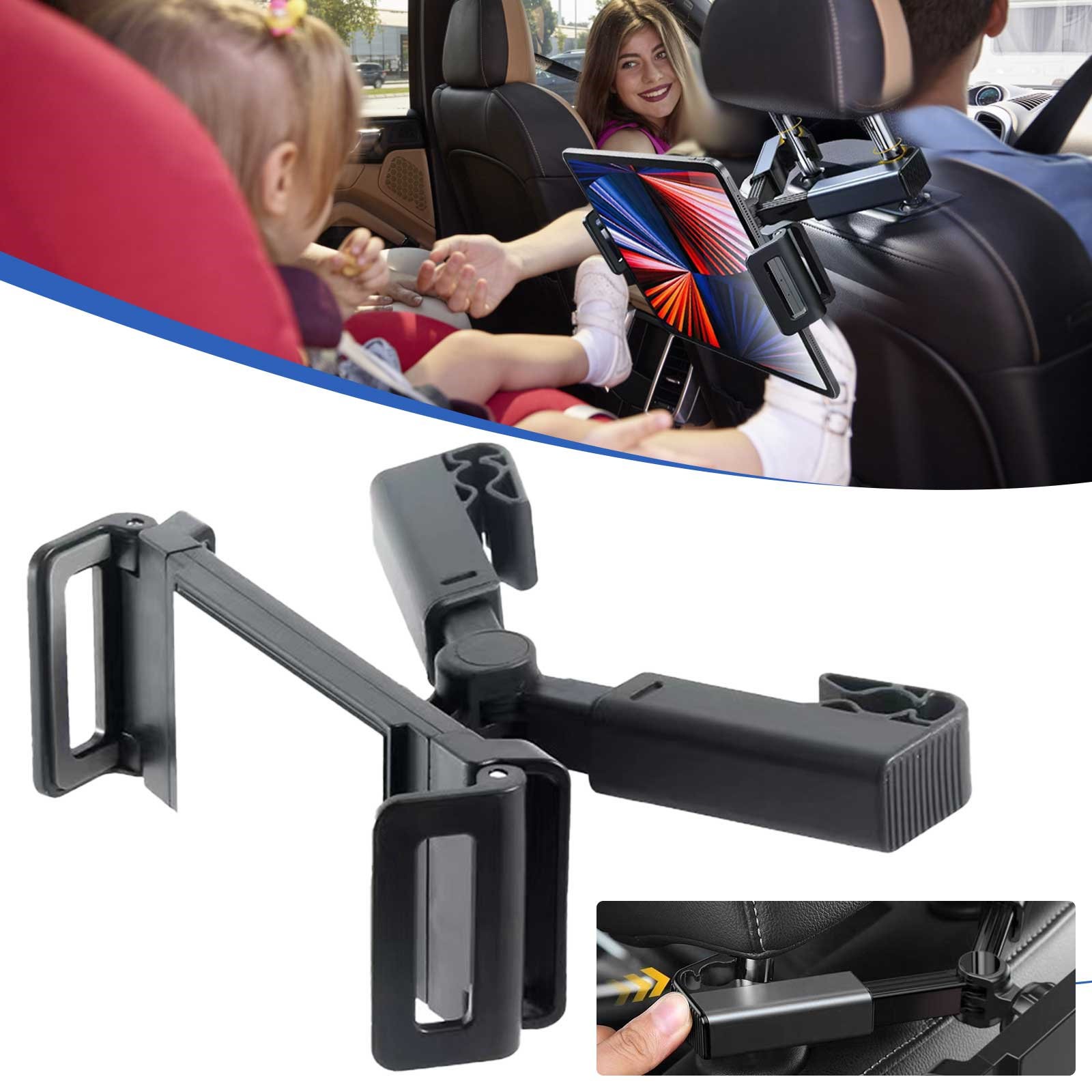 Headrest Tablet Mount Tablet Holder For Car Mount Headrest Car Holder Back Seat Travel Portable Car Tablet Holder Mount 