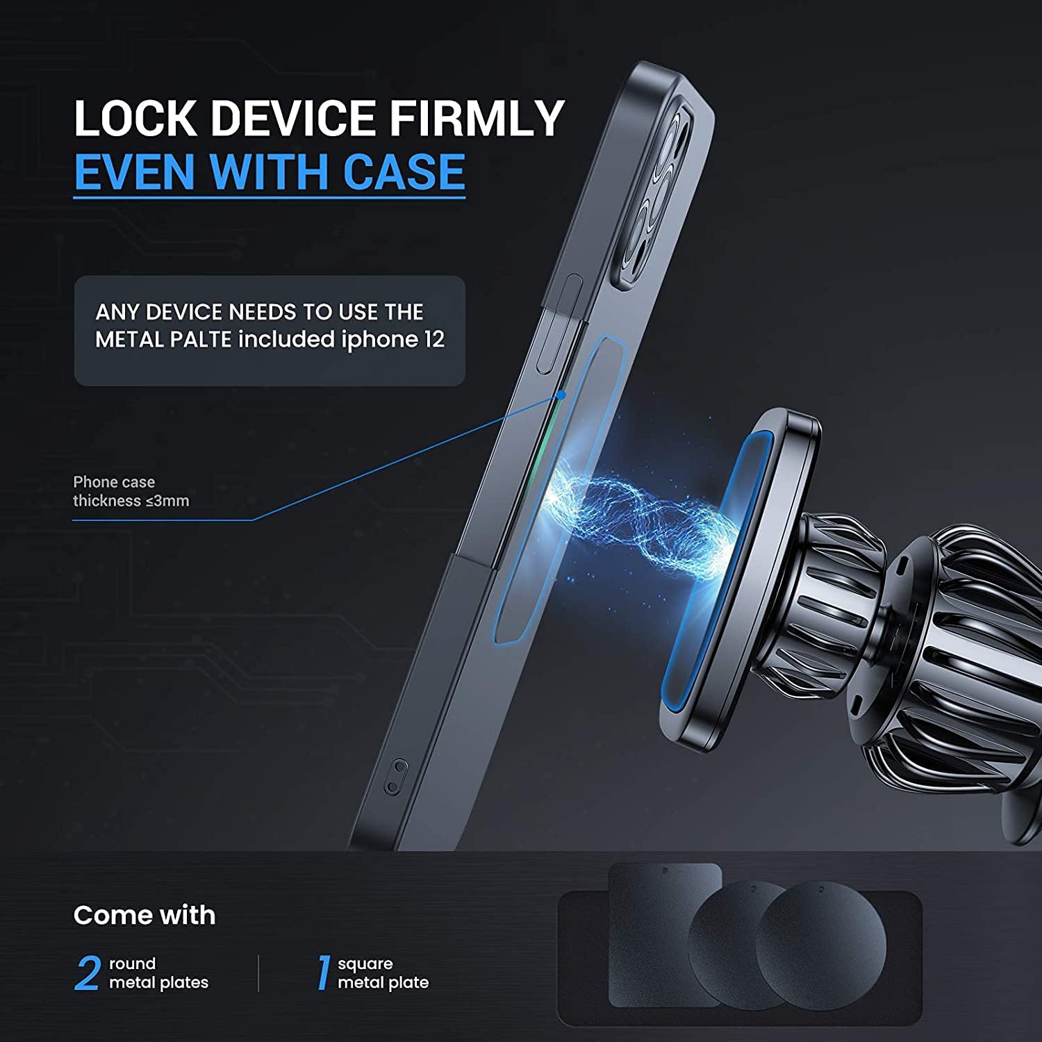 Lisen Car Holder in Car Air Vent Clip Mount No Magnetic Mobile Phone Holder Cell Stand Car Phone Holder