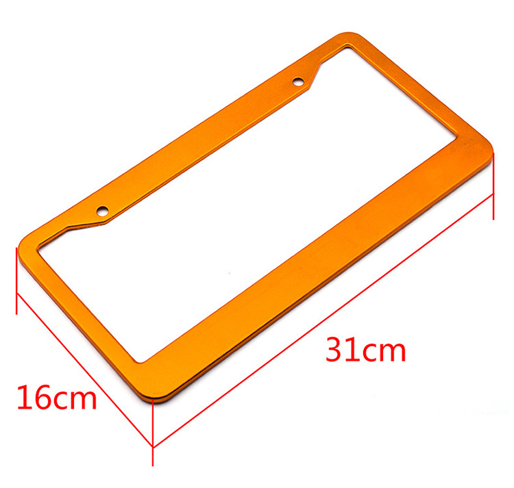 Zinc alloy car license plate frame stainless steel aluminum blank metal  