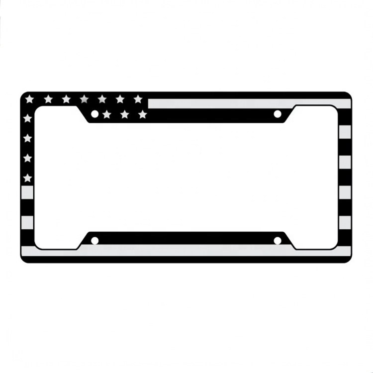   US Aluminium Alloy  Print  Design Car License Number Plate Frames