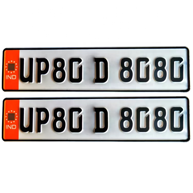  Waterproof Aluminum Stamping License Plate Frame Car