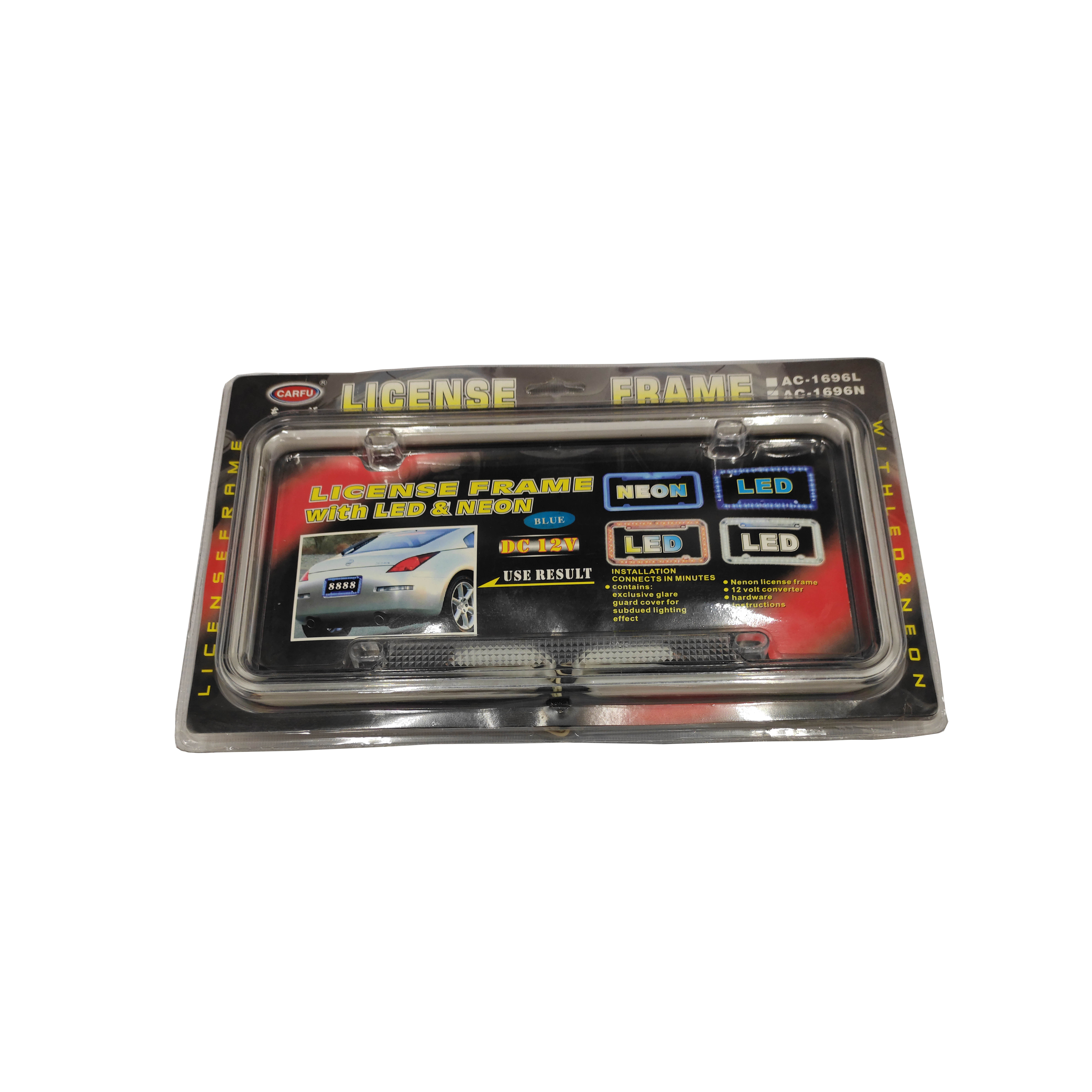 2020 new car accessories neon lights license plate holder   license plate frame