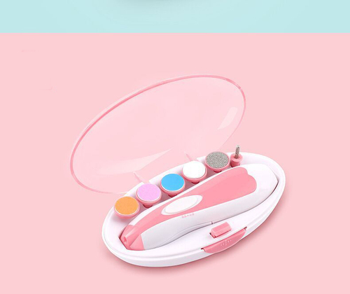 6in1 New Baby Electric Nail Trimmer Kid Nail Polisher Tool Baby Care Kit Manicure Set Easy To Trim For Newborn