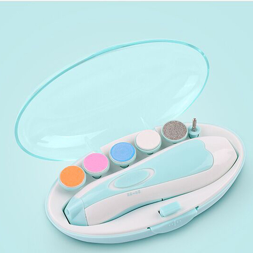6in1 New Baby Electric Nail Trimmer Kid Nail Polisher Tool Baby Care Kit Manicure Set Easy To Trim For Newborn