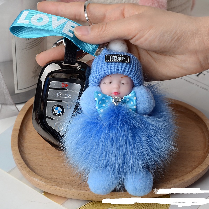 Cute Metal Plush Toy Ornaments, Baby Doll Chains for Collectors