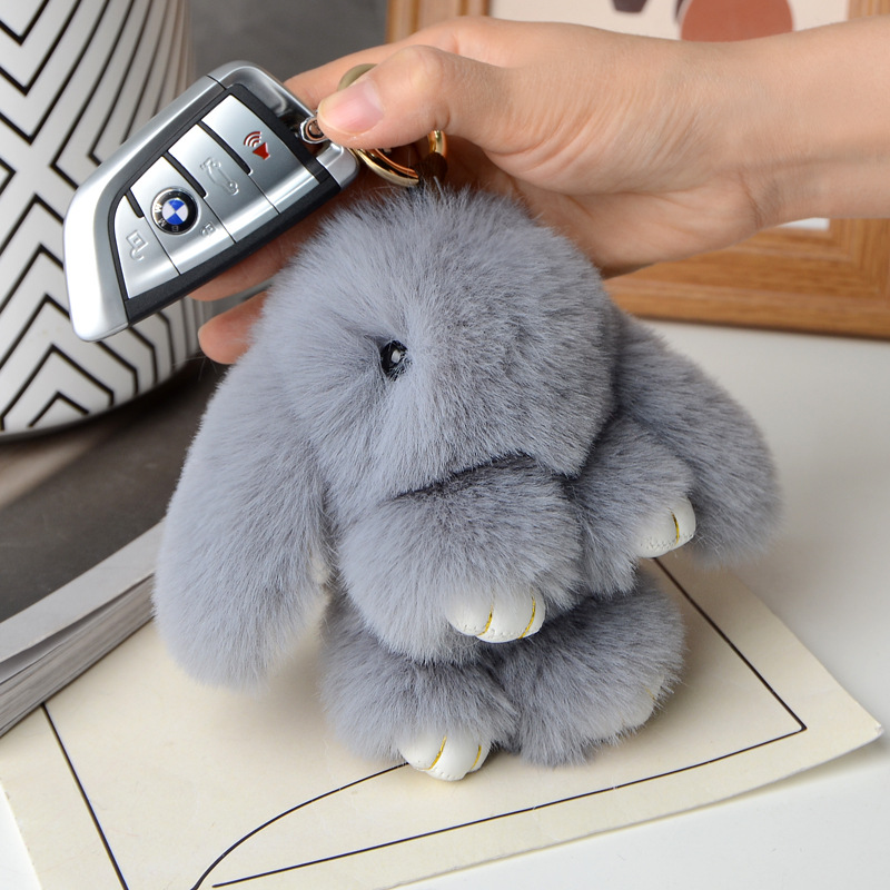 Plush Bunny Doll Keychain Soft Animal Pendant Toy, Kids' Small Plush Toy Keyring