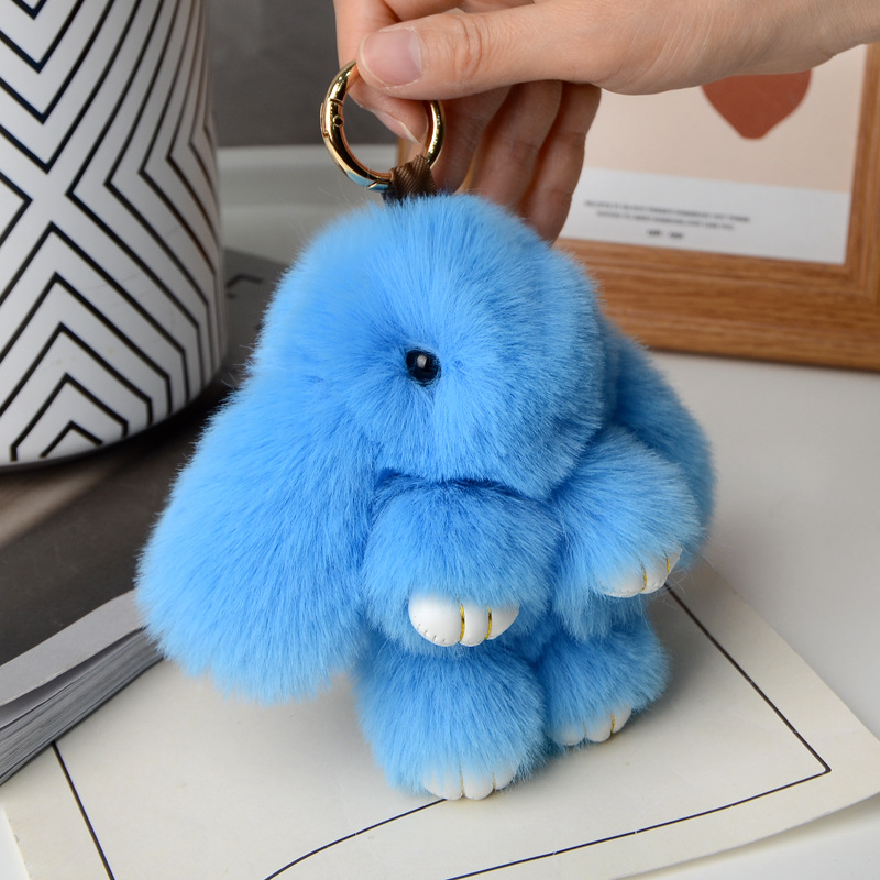 Plush Bunny Doll Keychain Soft Animal Pendant Toy, Kids' Small Plush Toy Keyring