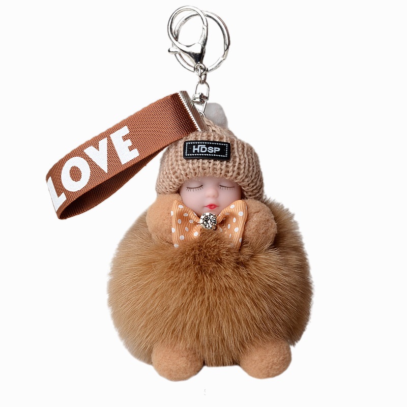 Cute Metal Plush Toy Ornaments, Baby Doll Chains for Collectors