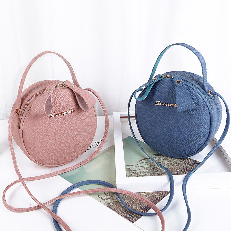 Designer Mini Round PU Leather Crossbody Bag Cute Women's Handbag, New Fashion Accessory