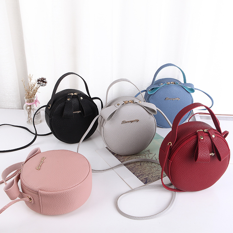 Designer Mini Round PU Leather Crossbody Bag Cute Women's Handbag, New Fashion Accessory