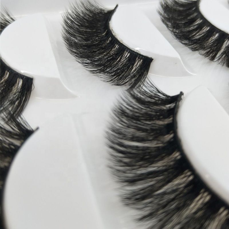 3D Mink Fur Fake Eyelashes 5 Pairs Natural Dense Fake Eyelashes