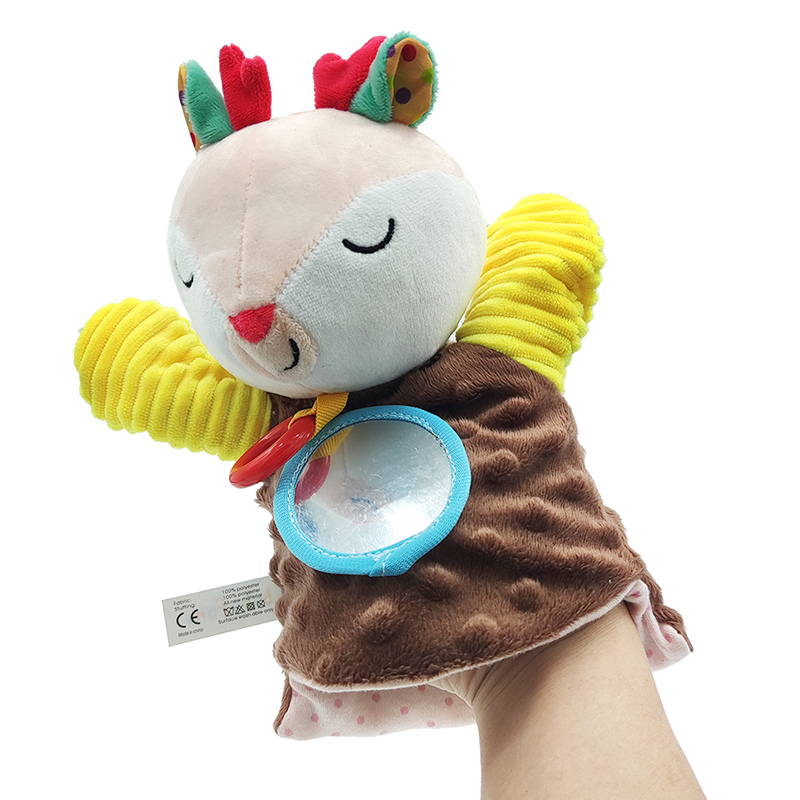 Cute Stuffed hand Puppets Toy Doll  Set Plush Animal Time Family Colorful Color Design Feature Hand Puppet