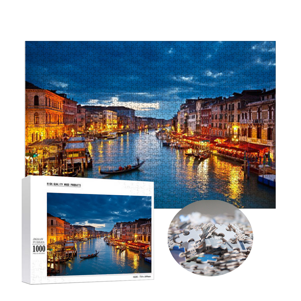 Cartoon Style 1000-Piece Puzzle, Children's Fun Design Educational Game