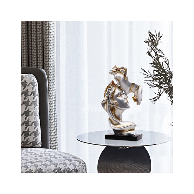 Resin Craft Gold, champagne, sandstone Wedding Resin For Lover Kiss Living Room Home Decor Abstract Art Gift Couples Orn