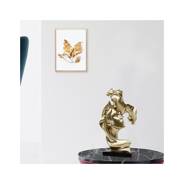 Resin Craft Gold, champagne, sandstone Wedding Resin For Lover Kiss Living Room Home Decor Abstract Art Gift Couples Orn