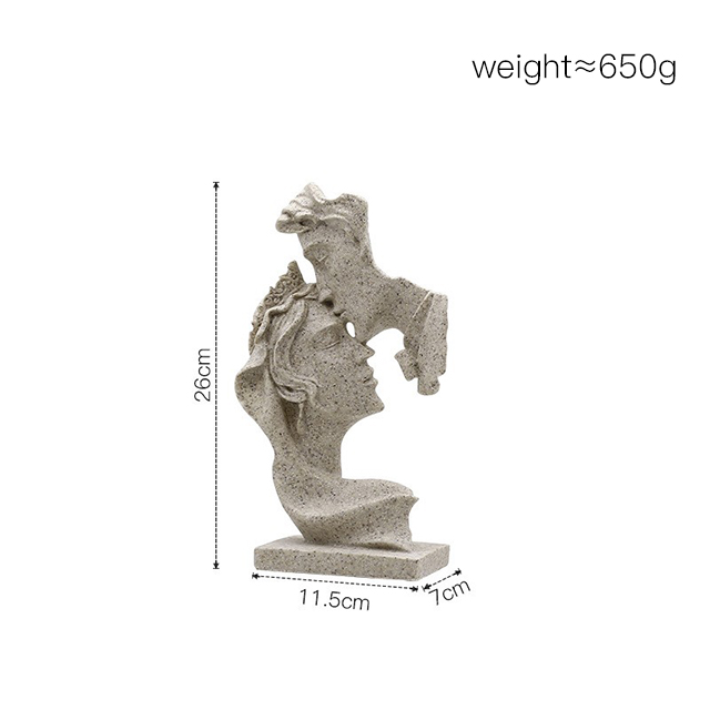 Resin Craft Gold, champagne, sandstone Wedding Resin For Lover Kiss Living Room Home Decor Abstract Art Gift Couples Orn