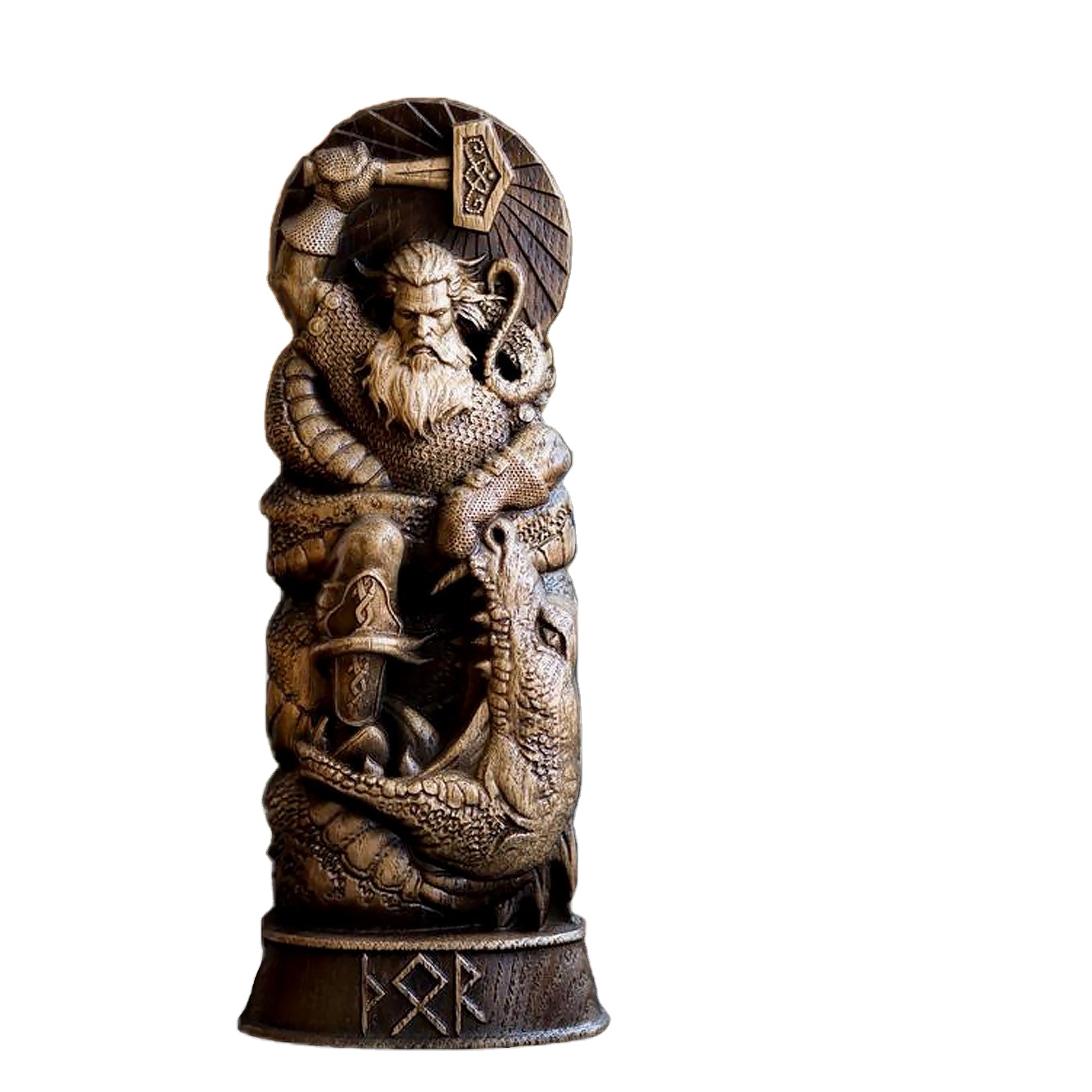  Direct Sales Hero Statue Resin Ornaments Handicraft Odin God Thor Loki Home Study Table Decoration Resin Crafts