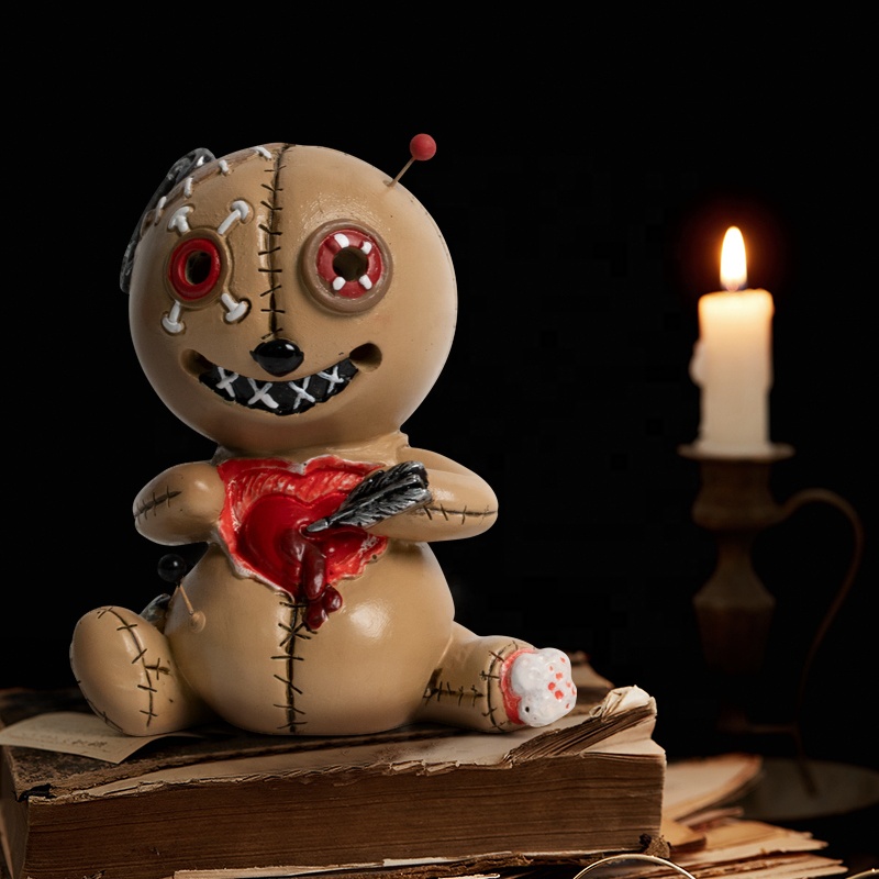 Halloween new curse doll can spray ornaments voodoo doll home incense decorations resin crafts