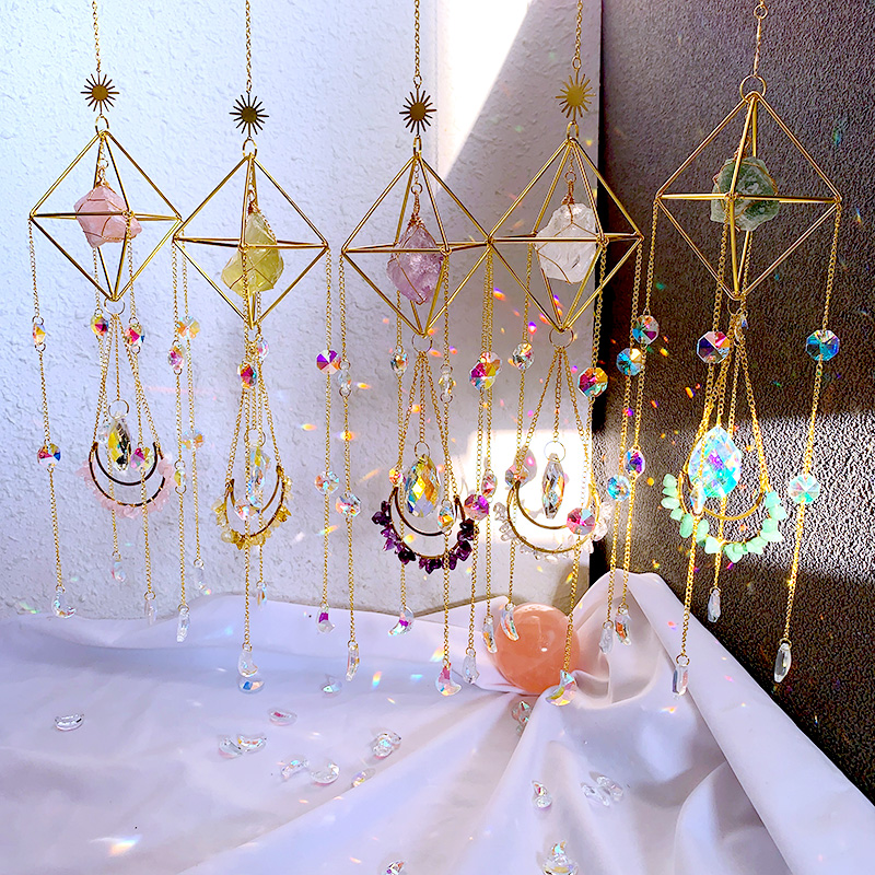 natural crystal handmade  hanging sun catcher crystal sun catchers hanging suncatche  prism rainbowmaker