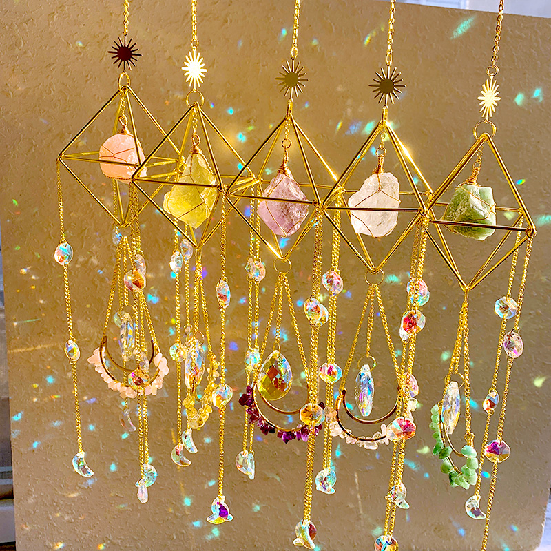 natural crystal handmade  hanging sun catcher crystal sun catchers hanging suncatche  prism rainbowmaker