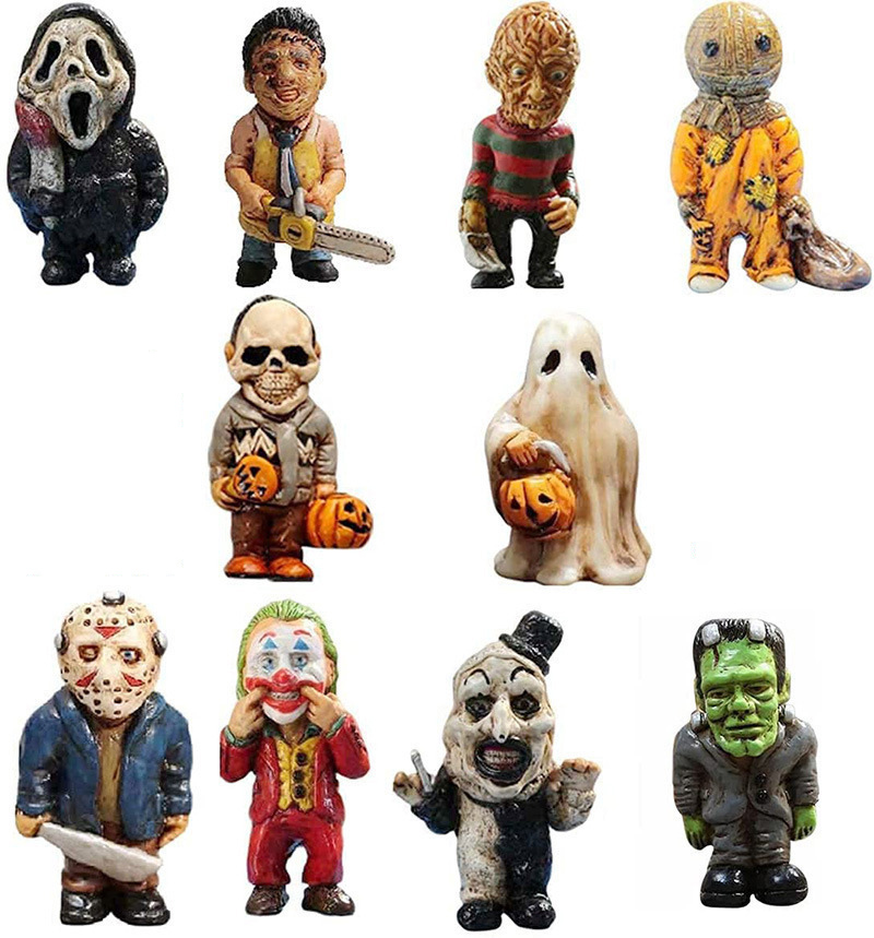 Horror Anime Action Figures Movie Garden Gnome Garden Decoration Personalized Ornaments