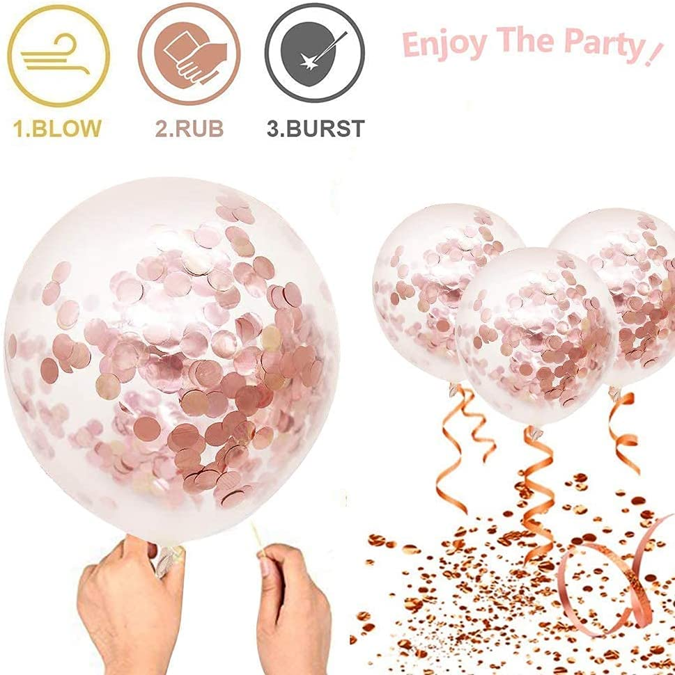 Rose Gold Happy Birthday Decoration Set Adult Birthday Party Supplies