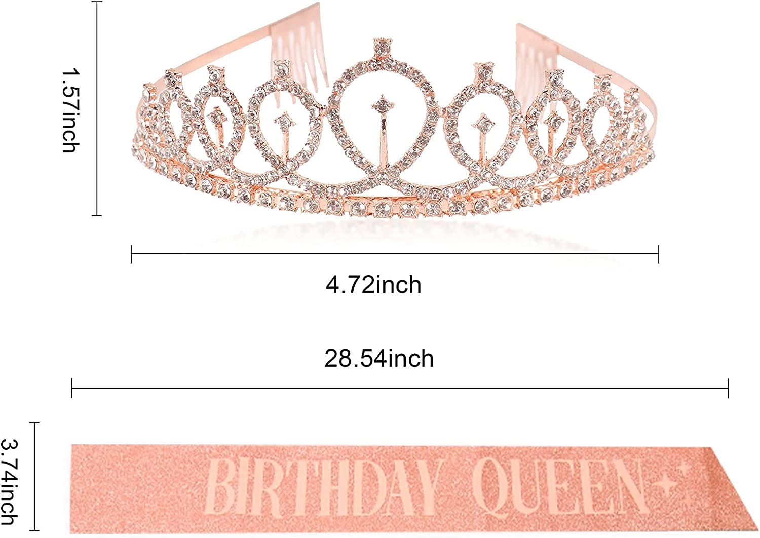 Rose Gold Happy Birthday Decoration Set Adult Birthday Party Supplies