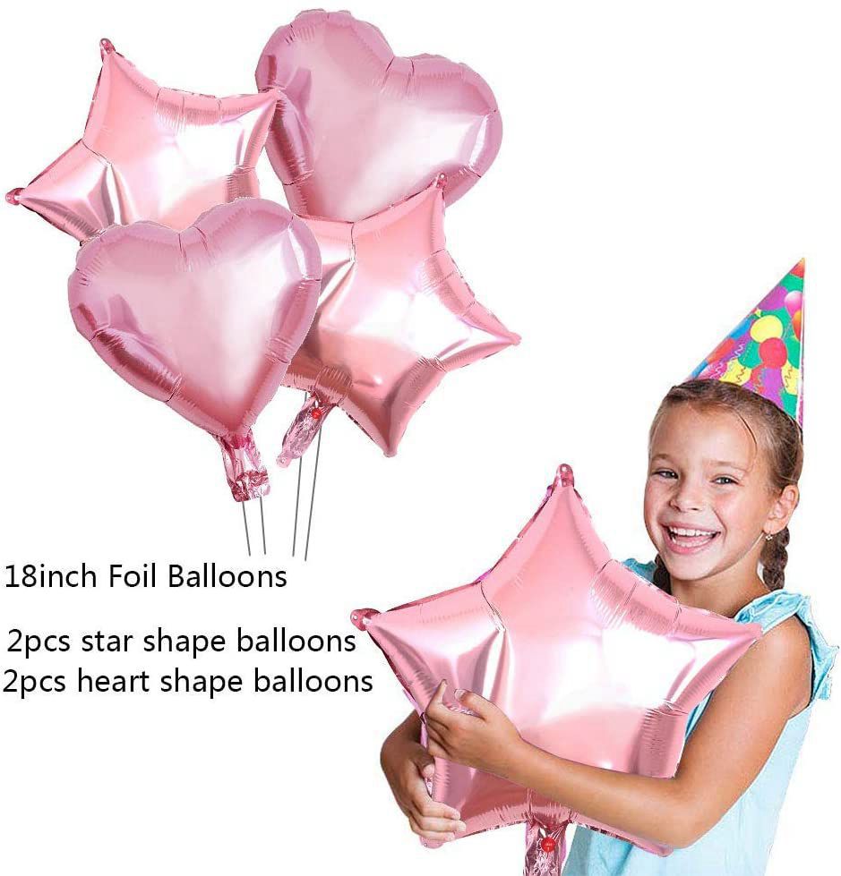 Birthday Decorations Pink Birthday Party Supplies Balloons Party Suit